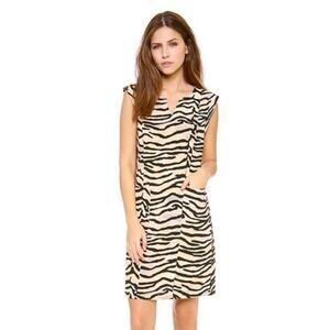 Rebecca Taylor Animal Print Shift Dress Size 8